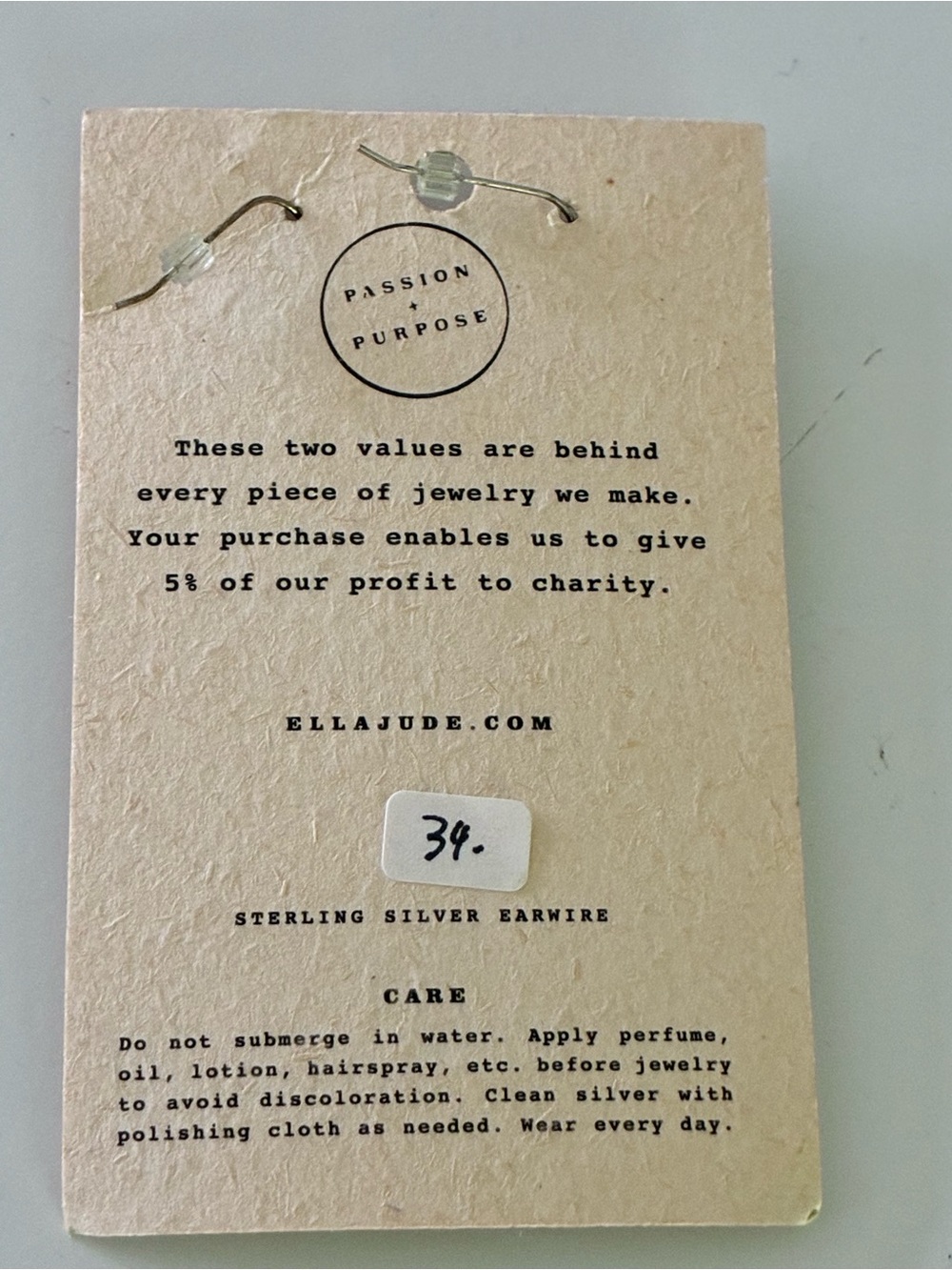 Ella Jude Brush Steel 2” Dangle Bars